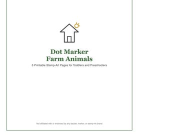 Dot Marker Farm Animals Printable | Chicken Pig Cow Sheep Barn | Toddler Preschool Bingo Dauber Activity PDF