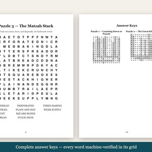 Passover Word Search Large Print + 4 Bonus Jewish Printables | 20 Pesach Puzzles, High Holidays, Sukkot, Shabbat | 5 Files image 3