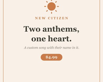 New Citizen Gift | Custom Citizenship Day Song | Personalized Naturalization Tribute MP3