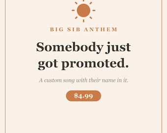 Big Brother Big Sister Song | Custom New Sibling Gift With Name | Personalized Kids MP3