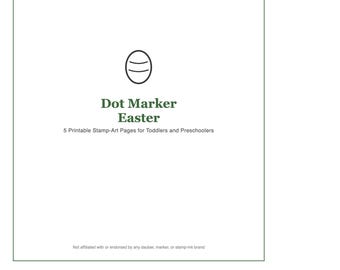 Dot Marker Easter Printable | Egg Bunny Chick Carrot Basket | Toddler Preschool Bingo Dauber Activity PDF