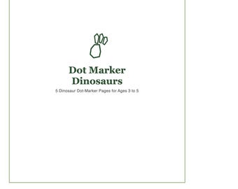 Dot Marker Dinosaurs Printable | Sauropod Stegosaurus Triceratops | Kids Dot Dauber Activity PDF