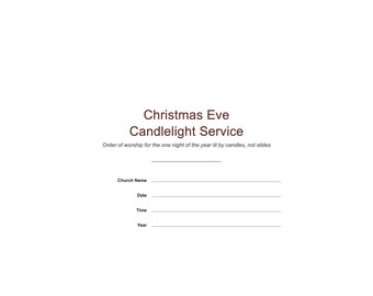 May include: A white document titled Christmas Eve Candlelight Service with the subtitle Order of worship for the one night of the year lit by candles, not slides. It includes blank lines for Church Name, Date, Time, and Year.
