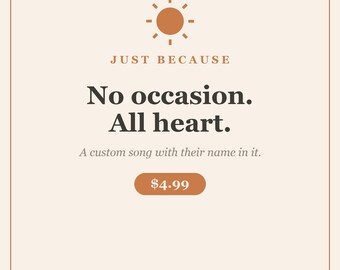Just Because Gift | Custom Love Song for No Reason | Personalized Appreciation MP3