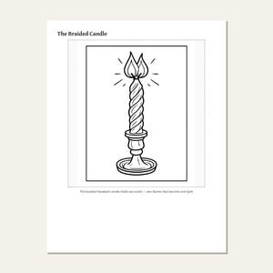 Havdalah Coloring Set + 4 Bonus Jewish Printables | End of Shabbat, Rosh Hashanah, Sukkot, Challah Cover | 5 Files, 70 Pages image 2