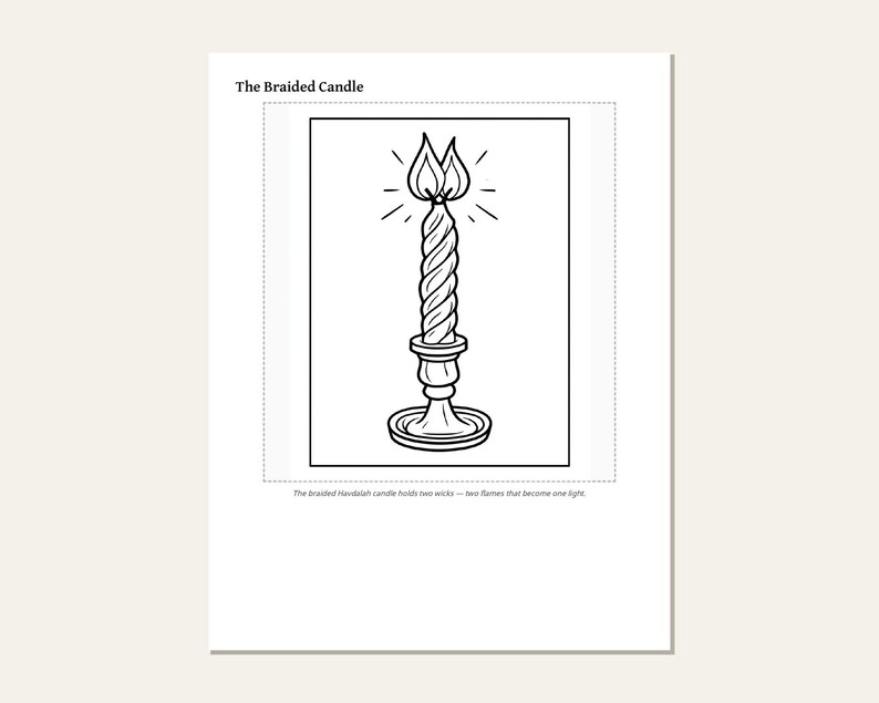 Havdalah Coloring Set + 4 Bonus Jewish Printables | End of Shabbat, Rosh Hashanah, Sukkot, Challah Cover | 5 Files, 70 Pages image 2