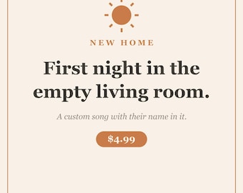 New Home Song | Custom Housewarming Gift | Personalized First Home MP3