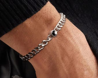 Personalized Photo Projection Bracelet for Men | Vintage Custom Hidden Picture Bracelet | Anniversary Gift for Him | Memory Keepsake