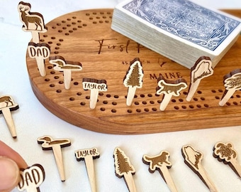 Wildlife & Animals Custom Cribbage Pegs | Play Fun Cribbage Any Design | Sports | US States and More