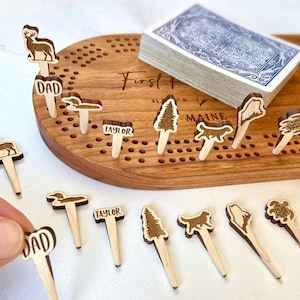 Wildlife & Animals Custom Cribbage Pegs | Play Fun Cribbage Any Design | Sports | US States and More