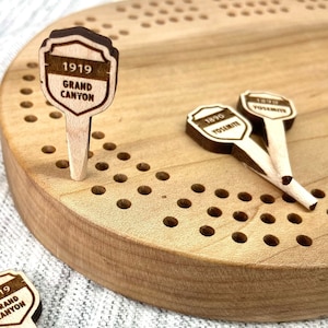 US National Parks Cribbage Pegs / Acadia Grand Canyon Yosemite Zion and More / Customize Your Cribbage Board Game / Custom NPS Cribbage