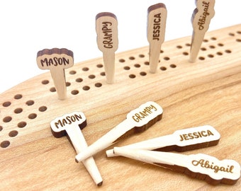 Custom Name Cribbage Pegs, Your Name on Cribbage, Fun Game Pieces, Customize Your Cribbage Board Game, Family Names