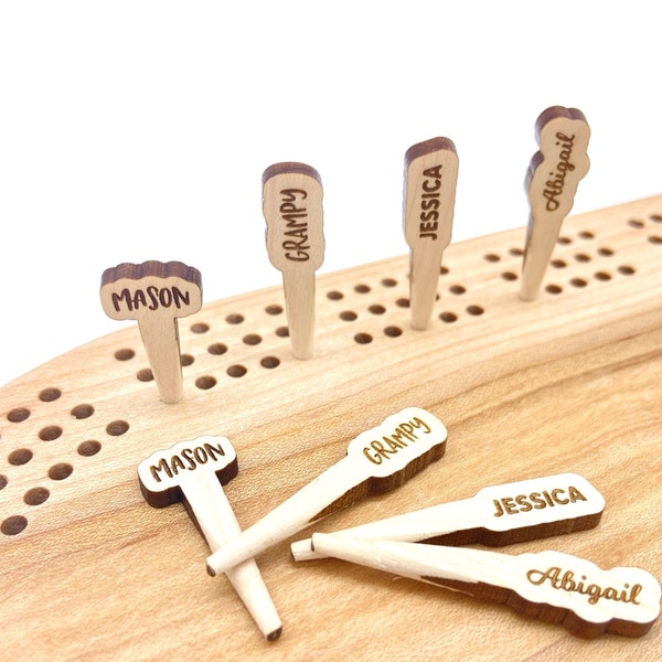 Custom Name Cribbage Pegs, Your Name on Cribbage, Fun Game Pieces, Customize Your Cribbage Board Game, Family Names
