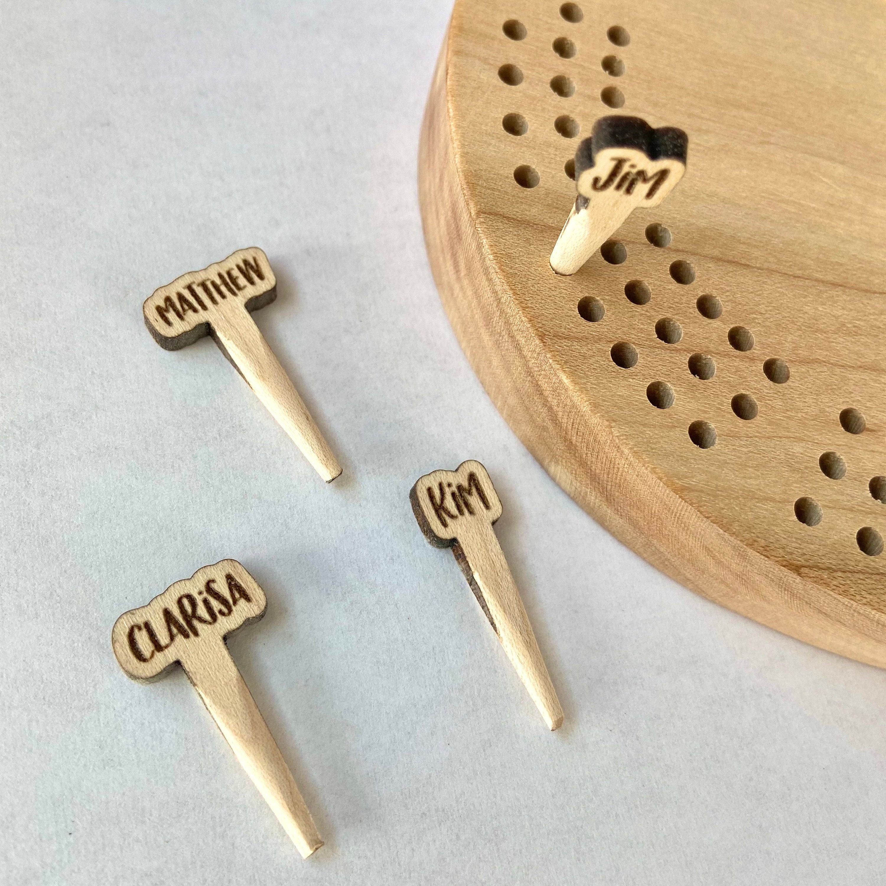 Your Name Cribbage Pegs Personalized Name Pegs Set of 2 Etsy