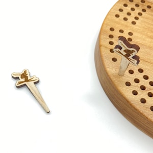 Estacas de madeira personalizadas para esqui - Conjunto de 2 estacas