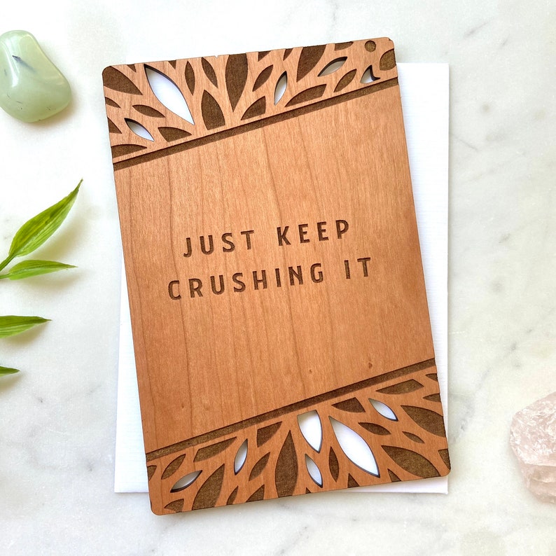 Keep Crushing It Motivational Card Congrats Card Congrats Etsy