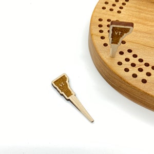 Vermont US State Wooden Custom Cribbage Pegs - Set of 2 Pegs