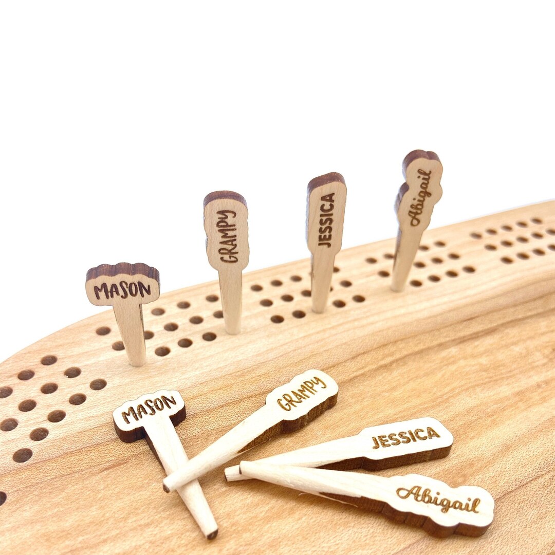 Custom Name Cribbage Pegs, Your Name on Cribbage, Fun Game Pieces