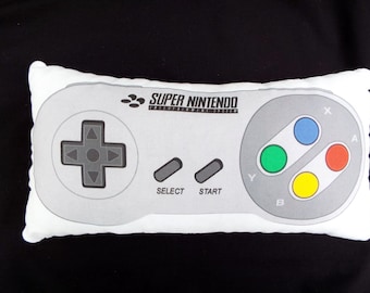 Super Nintendo game controller pillow plush