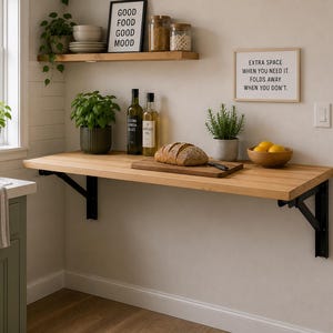 Wall Mounted Laptop Desk, Fold Down Computer Workstation, Compact Home Office Furniture