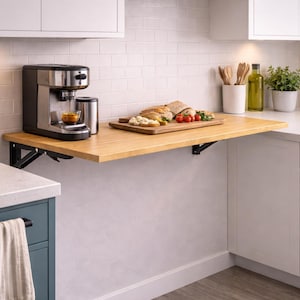 Kitchen Folding Table, Wall Mounted Drop Leaf Desk