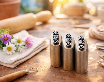 Aangepaste logostempel voor klei, handtekeningstempel, aangepaste aardewerkstempel, gepersonaliseerde aardewerkstempel, keramische stempel, pottenbakkersmerk