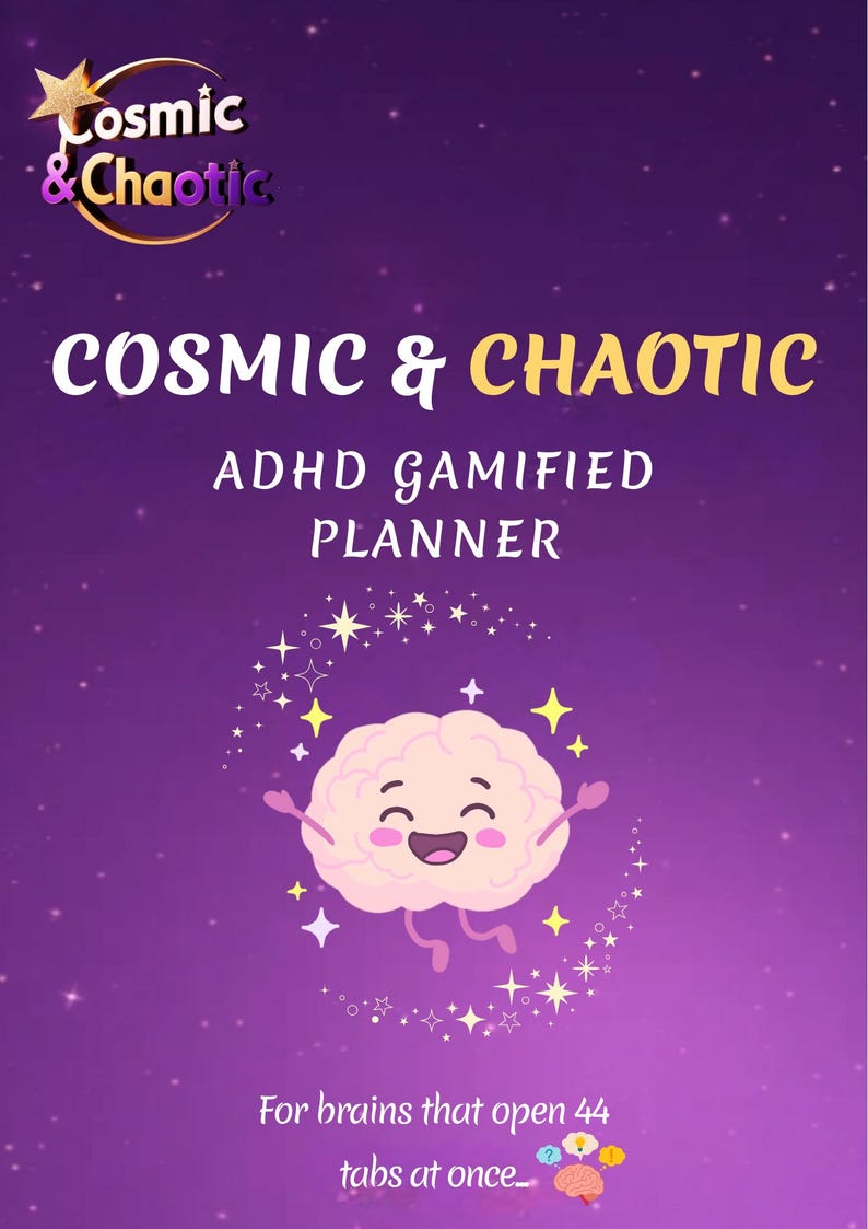 Cosmic & Chaotic ADHD Planner Printable – Gamified Productivity Planner ...
