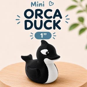 Mini Orca Duck | 3D Printed Ocean Animal for Cruise Hide and Seek