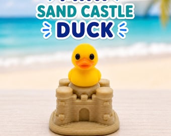 Mini Sand Castle Duck | 1 Inch Tall, Tropical Cruise Surprise, Beach Lover Gift