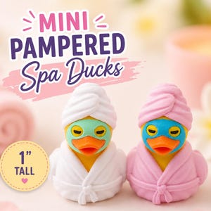Mini Pampered Spa Duck 1 Inch | 3D Printed PLA | Cruise Hiding, Party Favors