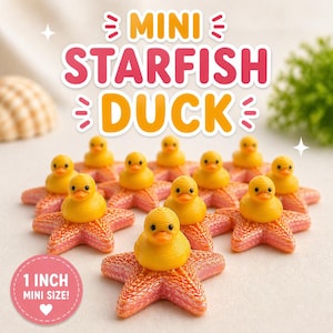 Mini Starfish Duck – 1" Tropical Cruise Hiding Ducks – Exclusive Design