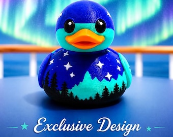 Northern Lights Duck – Aurora Borealis 3D Printed Cruise Duck – Alaska Souvenir