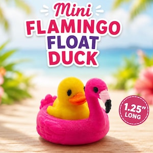 Mini Flamingo Float Duck 1 Inch Tall | Flamingo Pool Float Duck | Cruise Duck Hiding | Tropical Duck | Exclusive Design