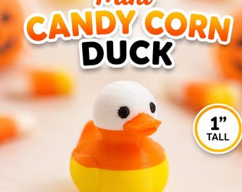 Mini Candy Corn Duck | Halloween Cruise Duck | 1 Inch Tall Duck | Fall Duck | Candy Corn Duck | Cruise Duck Hiding | Halloween Party Favor