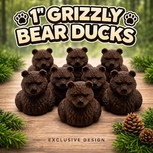 Paquete de mini patos para cruceros por Alaska / Mini patos de 2,5 cm / 10 diseños únicos / Patos para cruceros a granel / Pato Iceberg que brilla en la oscuridad / Patos con forma de animales de Alaska imagen 19