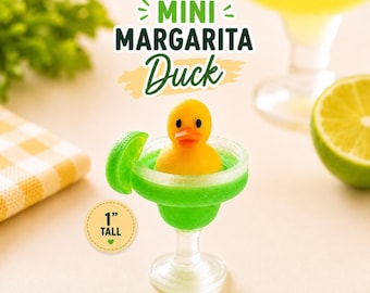 Mini Margarita Duck – 1 Inch 3D Printed Tropical Party Favor