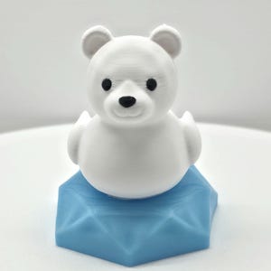 Mini Glow Iceberg Polar Bear Duck – Mini Cruise Ducks – Alaska Theme (1" Tall) image 2
