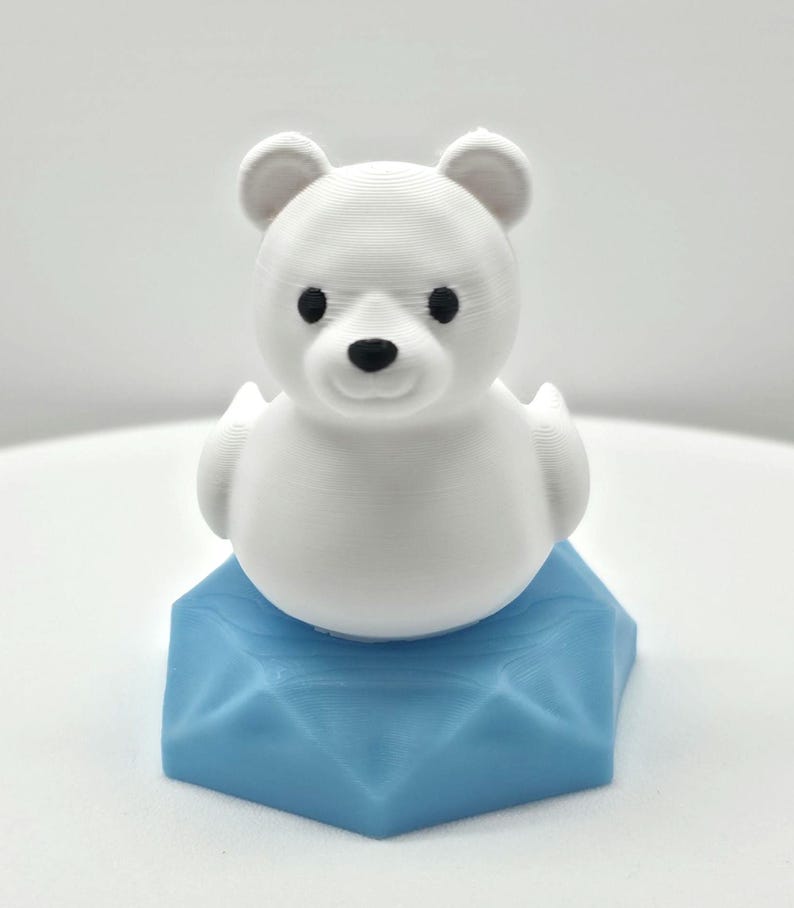 Mini Glow Iceberg Polar Bear Duck – Mini Cruise Ducks – Alaska Theme (1" Tall) image 2
