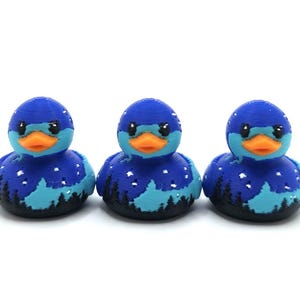 Mini Northern Lights Duck 1" Tall – Aurora Borealis Cruise Duck, 3D Printed Alaska Cruise Gift image 6