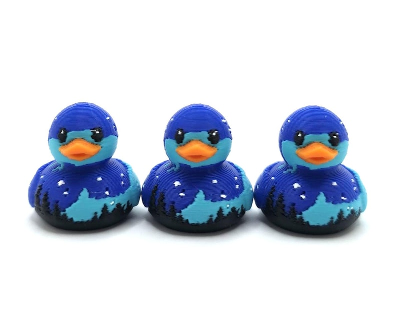 Mini Northern Lights Duck 1" Tall – Aurora Borealis Cruise Duck, 3D Printed Alaska Cruise Gift image 6