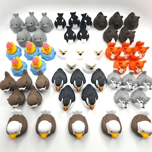 Paquete de mini patos para cruceros por Alaska / Mini patos de 2,5 cm / 10 diseños únicos / Patos para cruceros a granel / Pato Iceberg que brilla en la oscuridad / Patos con forma de animales de Alaska imagen 5