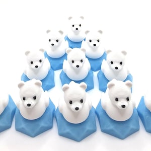 Mini Glow Iceberg Polar Bear Duck – Mini Cruise Ducks – Alaska Theme (1" Tall) image 12