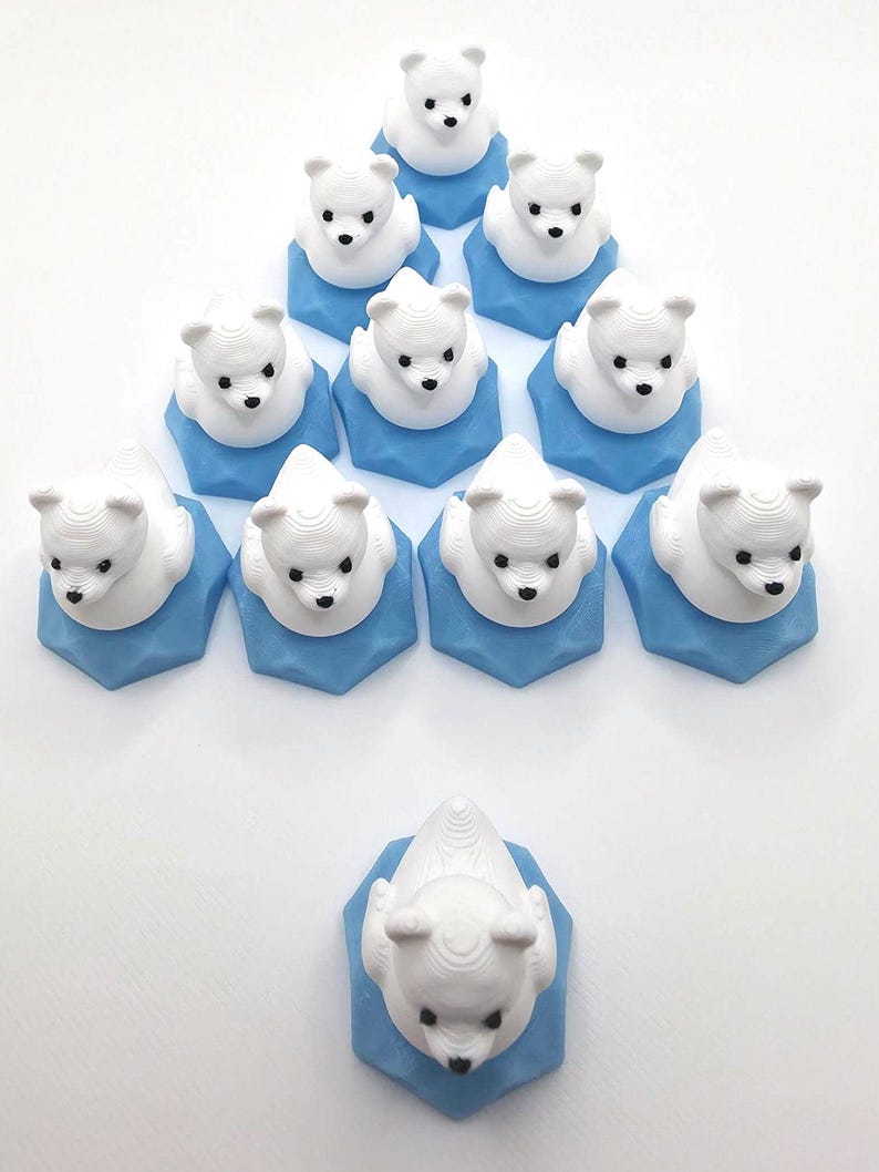 Mini Glow Iceberg Polar Bear Duck – Mini Cruise Ducks – Alaska Theme (1" Tall) image 13