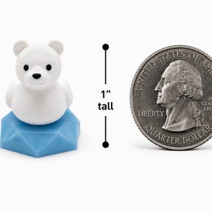 Mini Glow Iceberg Polar Bear Duck – Mini Cruise Ducks – Alaska Theme (1" Tall) image 3