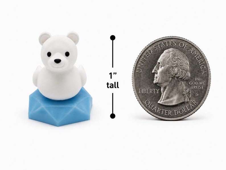 Mini Glow Iceberg Polar Bear Duck – Mini Cruise Ducks – Alaska Theme (1" Tall) image 3