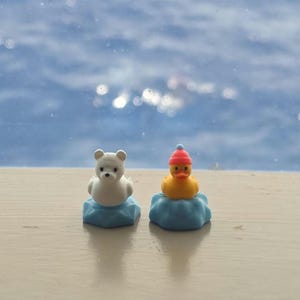 Mini Glow Iceberg Polar Bear Duck – Mini Cruise Ducks – Alaska Theme (1" Tall) image 15