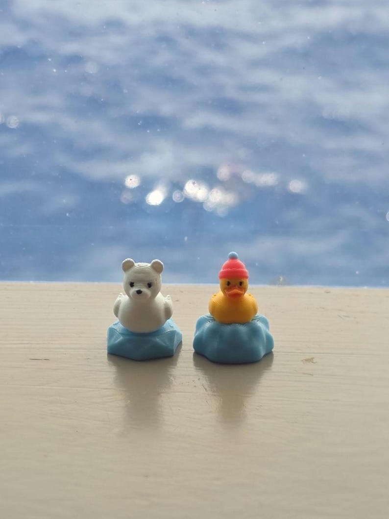 Mini Glow Iceberg Polar Bear Duck – Mini Cruise Ducks – Alaska Theme (1" Tall) image 15