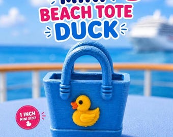Mini Beach Tote Duck – 1” Cruise Duck | Exclusive Design | 10, 25, 50 Pack Options