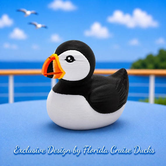 Puffin Duck, Alaska Cruise Hiding Toy, 3D Printed PLA Plastic