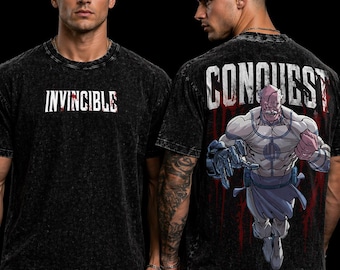 Conquest Invincible T-Shirt, Unisex Mineral Wash T-shirt